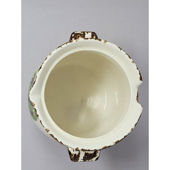 Vintage Ceramic Grease Jar With Strainer And‎ Lid Horse Decal Kitchen Decor - Picture 5 of 12